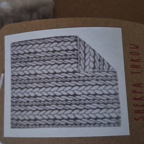 Berkshire Farmhouse Sherpa Throw in Gray and White - Picture 2 of 7